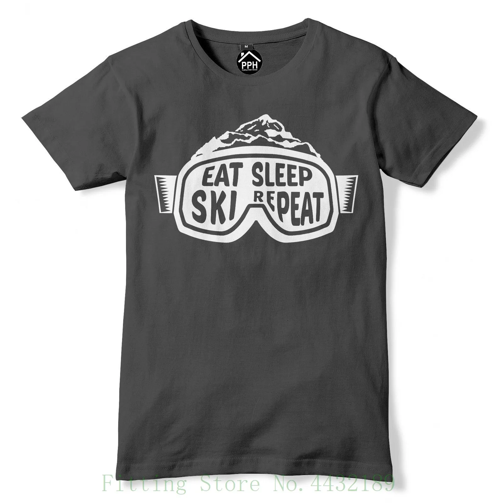 

Skier Goggles Eat Sleep Skier Repeat Snowboard T Shirt Skier Holiday Tshirt Ski 197 Homme High Quality