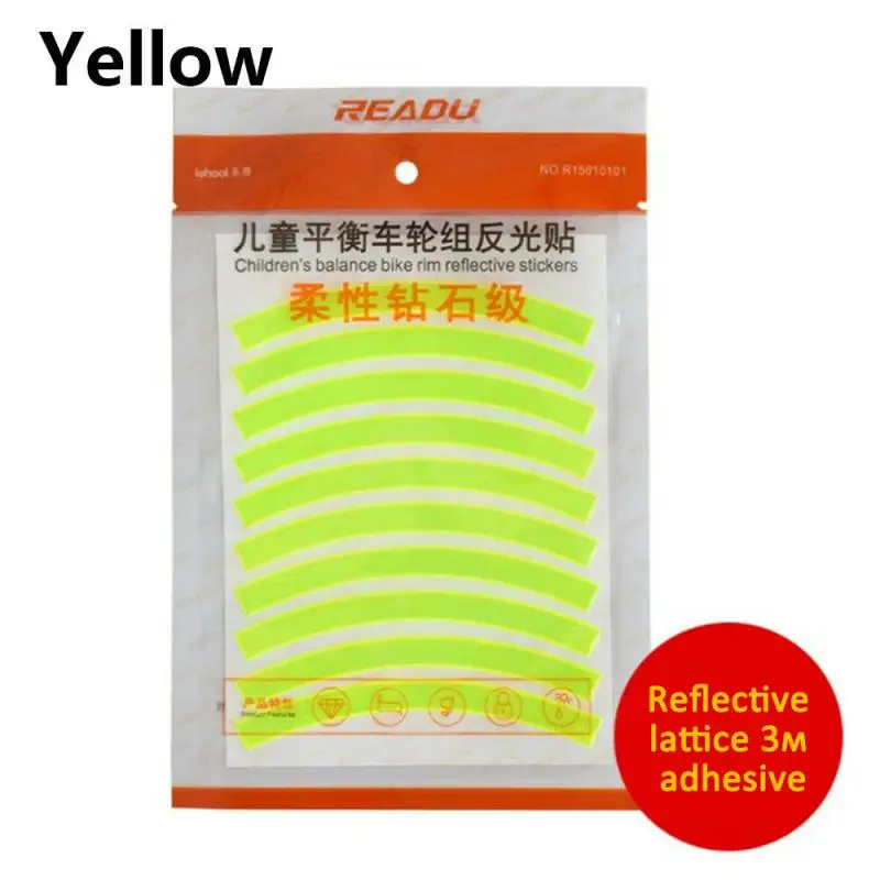

3pcs Bicycle Sticker Reflective Tape MTB Bike Bicycle Cycling Reflective Stickers Safety Strips Children Balance Wheel Reflector