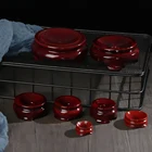 Подставка для украшения дома, из натурального дерева, с хрустальным шаром