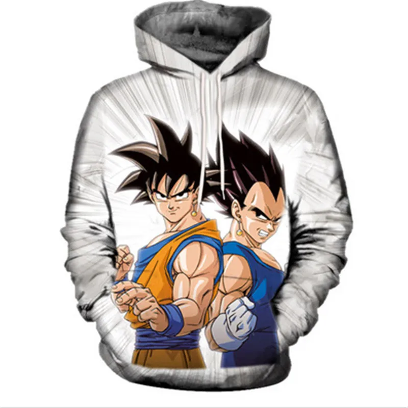 

2021 Spring and Autumn Men's Hoodie 3D Printing Japanese Anime Goku Children's Fashion Casual Sweatshirt Coat