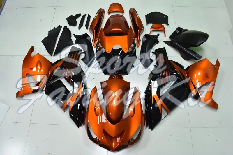 Обтекатель для мотоцикла ZZR 1400 2006-2011 оранжево-Черный Пластиковый обтекатель ZZ-R1400