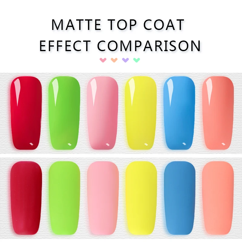 Матовое топовое покрытие MEET ACROSS цветной УФ-гель чистый лак для ногтей дизайна