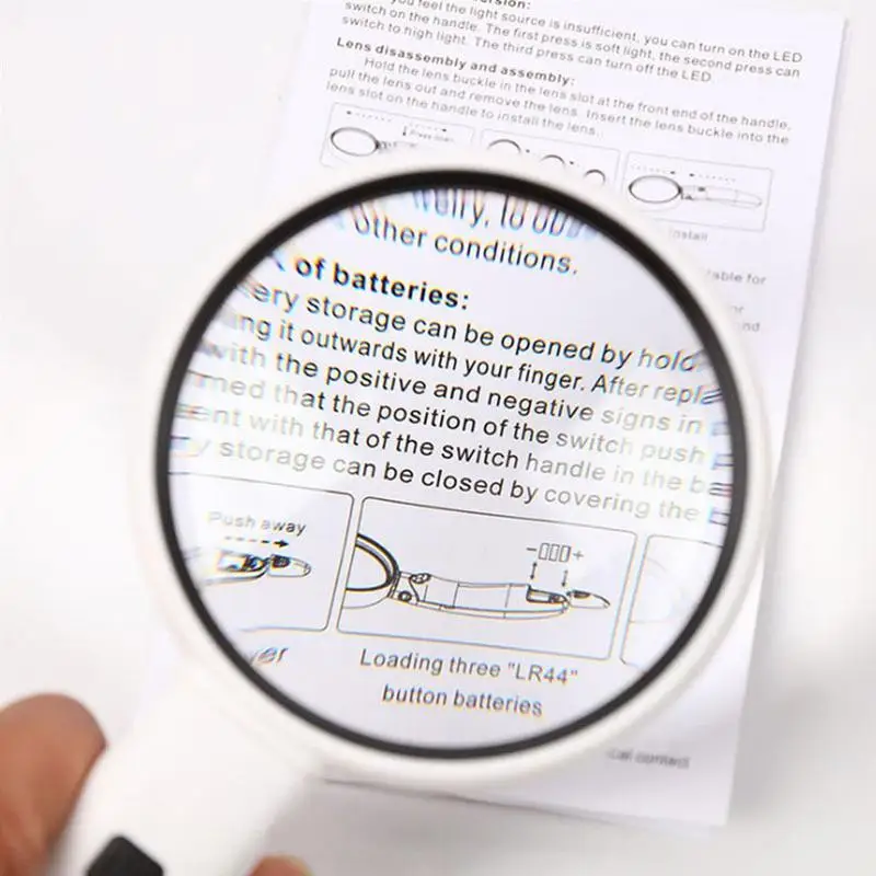 

Table Lamp Dimming Desk Reading Light with 5X Large Magnifying Glass Magnifier Nail Beauty Light 8 Led Lights