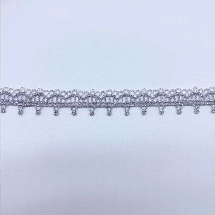 3 метров золотого и серебряного цвета с вышитыми цветами кружевной отделкой