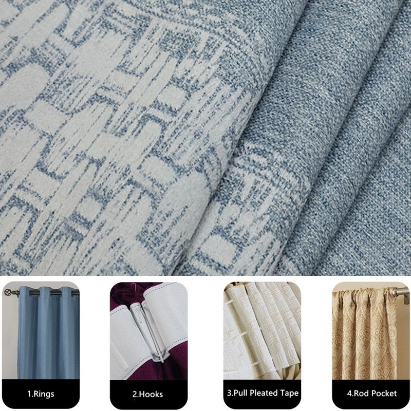 

Modern Chenille Jacquard High Shading Window Curtain Blackout Livingroom Curtains For Bedroom Living Room Rideaux Chambre