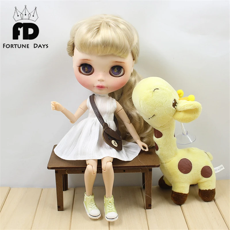 Кукла ледяная DBS Blyth одежда игрушка bjd куклы белая розовая сумка коричневая