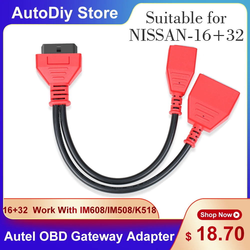 

16+32 Gateway Adapter For Nissan Sylphy Key Car Cable & Connector Adding No Need Password Work With IM608/IM508 For Lonsdor K518