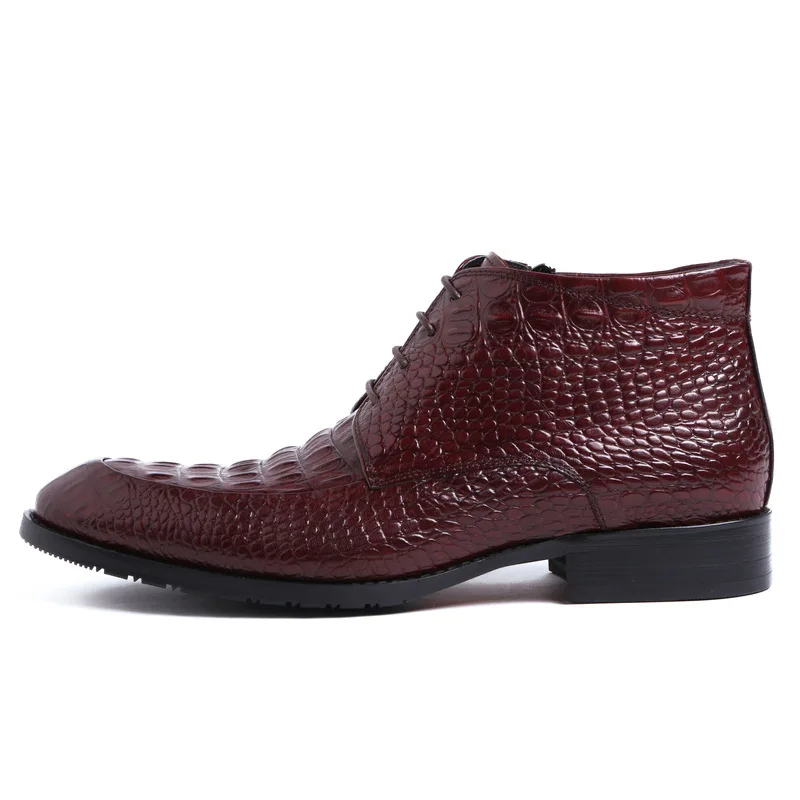 Деловые туфли для мужчин Италия новый дизайн высокие официальные на шнуровке