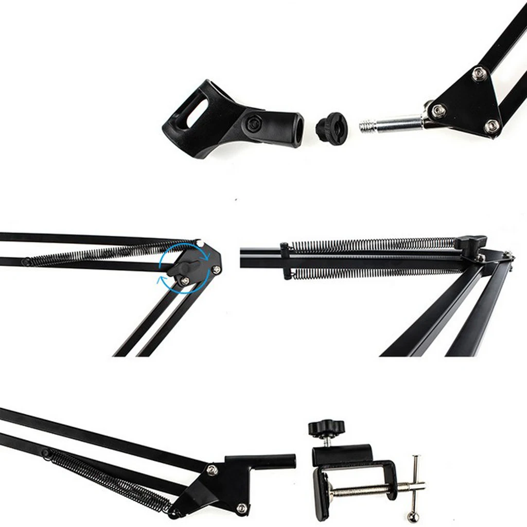 

Professional Cantilever Design Universal 360° Mic Stand with Mic Clip NB-39