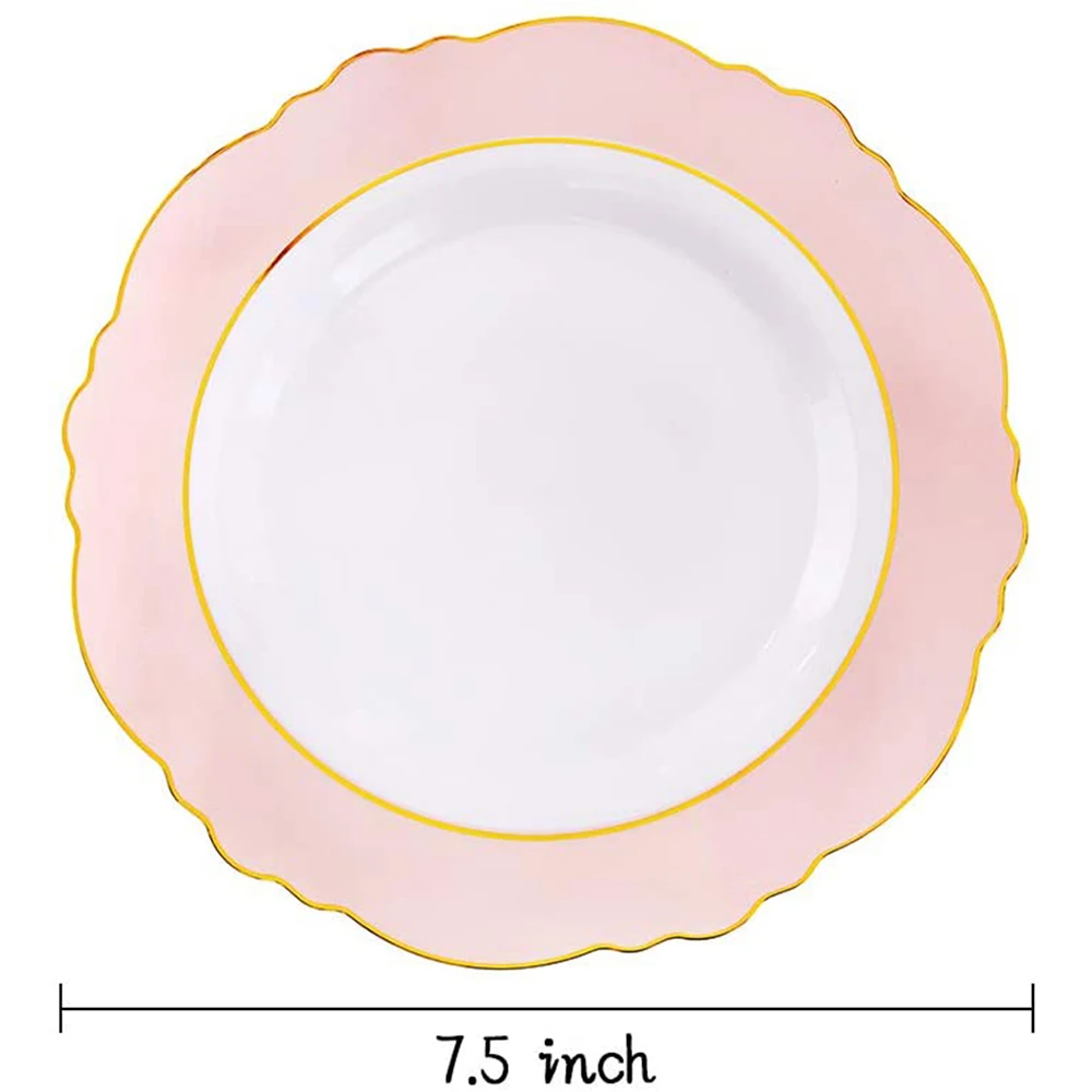 Одноразовая обеденная тарелка в стиле барокко 20 шт. | Дом и сад