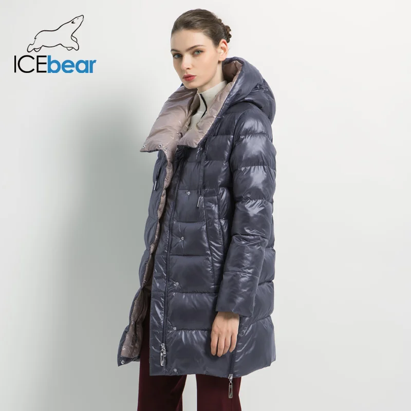 ICEbear/Новинка года зимняя женская куртка высококачественное Женское пальто модные теплые женские пальто Брендовая женская одежда GWD19503I