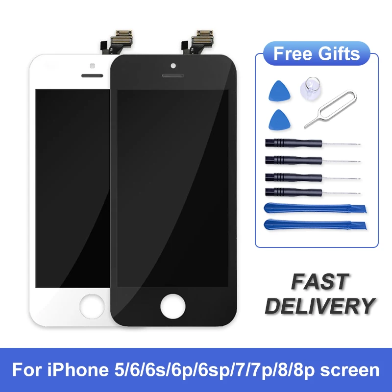 ЖК дисплей для iPhone 8 Plus 6 7 6S с 3D сенсорным экраном закаленное стекло iphone 5 5C