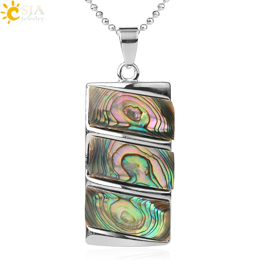 Женское и мужское ожерелье CSJA природное разноцветное искусственное