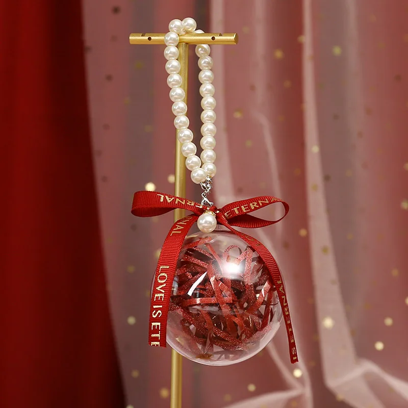 

INS Acrylic Transparent Holiday Gift Box Creative round Crystal Ball Wedding Candy Box Hand Gift Box