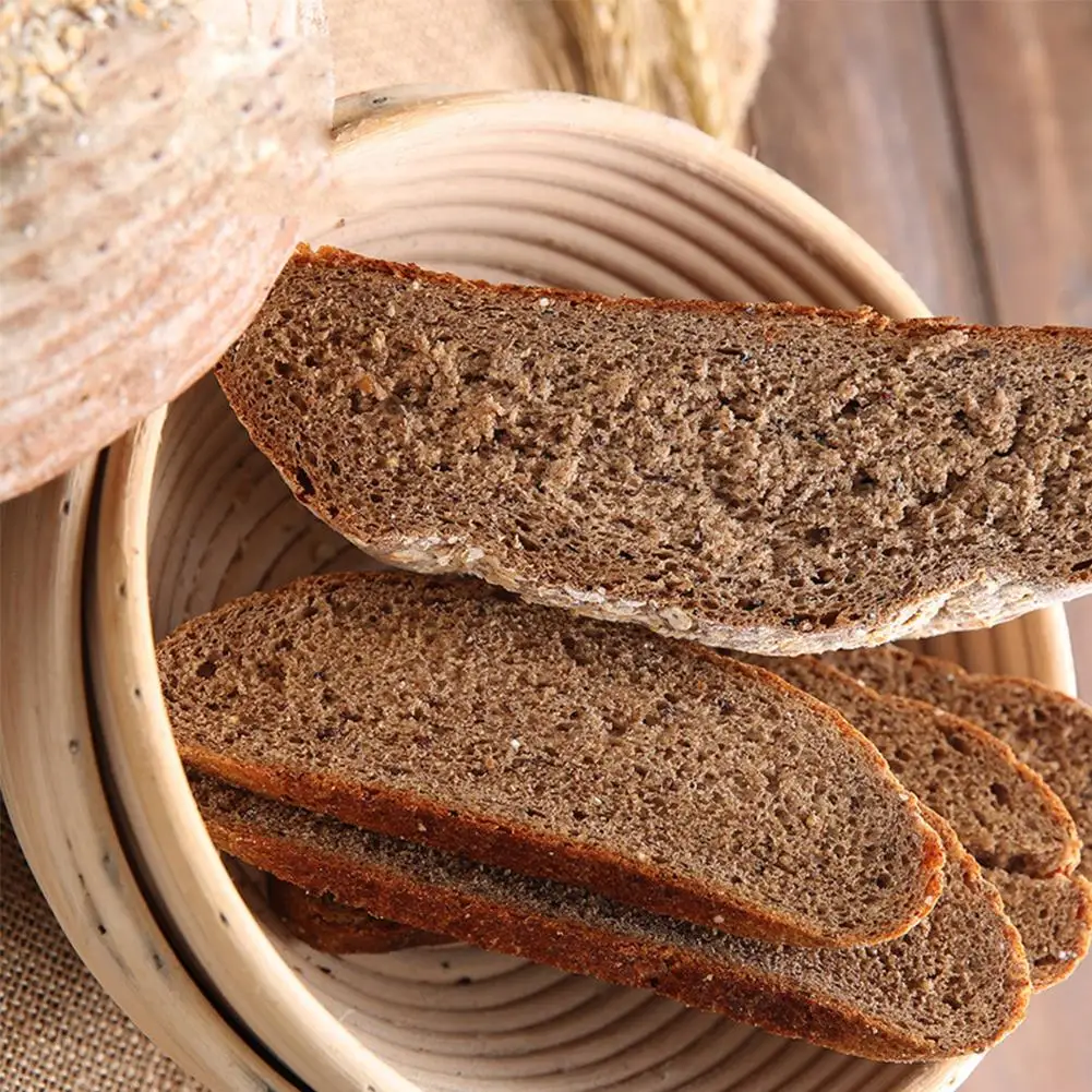 Корзина из ротанга для хлеба натуральная круглая плетеная корзина брожения