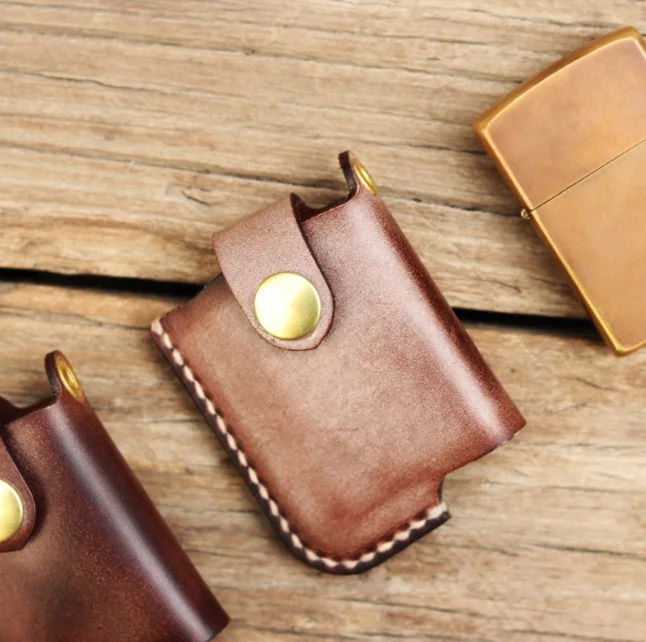 Лучший винтажный одноразовый чехол из натуральной кожи для сигарет зажигалки