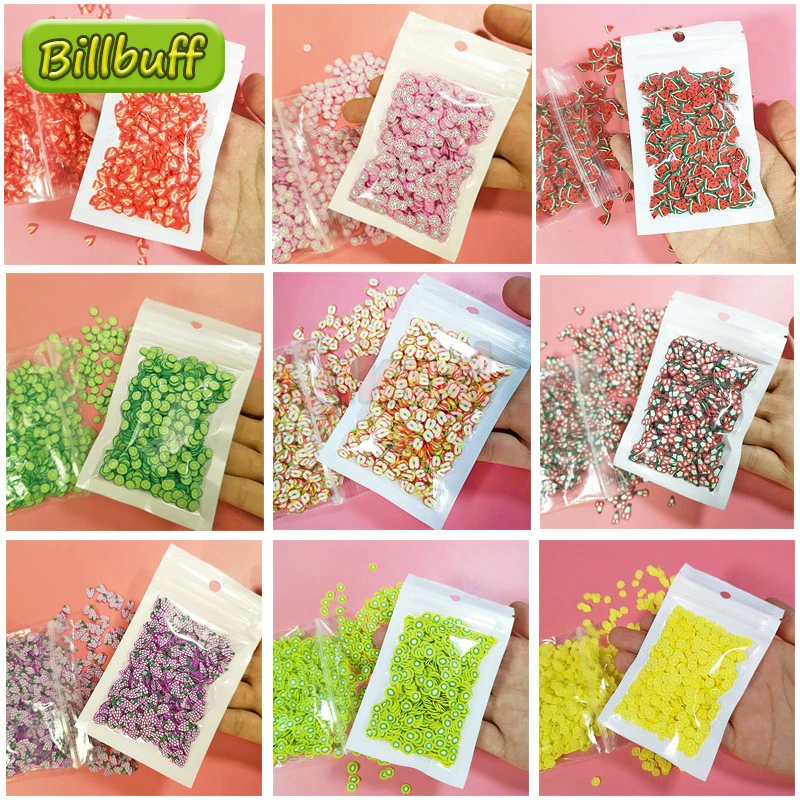 10 г фруктовые Клубничные ломтики декоративные добавки для слаймов наполнитель