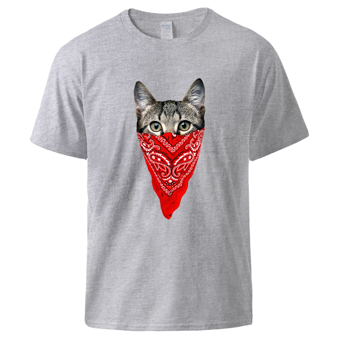 

Funny Cat Print Tshirts Cool Summer Short Sleeve Sportswear Tshirts 2020 Man High Quality Fashion Cat Print Tops Male Cotton Tee