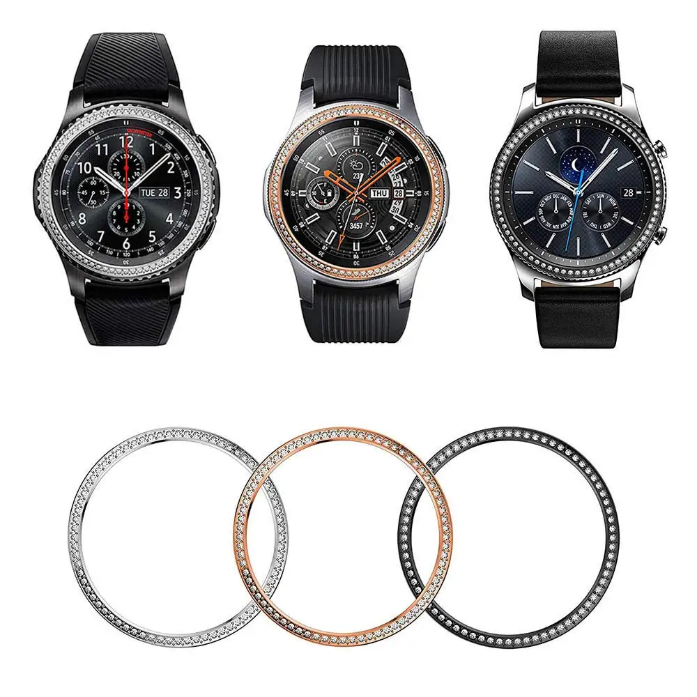 Блестящая рамка для Galaxy Watch 46 мм/42 мм Чехол samsung gear S3 Frontier/классическая спортивная клеющаяся крышка ремешок аксессуары 46/42 3