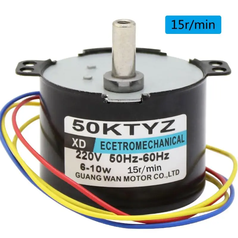 

50KTYZ Magnet Synchronous Motor AC220V 2.5-50R/Min Low Speed Reducer Motors Kit Y98E
