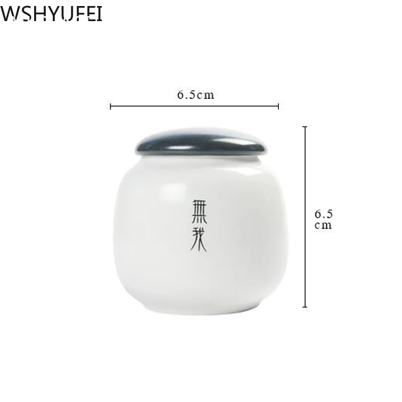 NLSLASI New ceramic teapot boutique small mini Puɾr green tea sealed storage tank packaging food cans gift box | Дом и сад