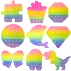 Попет Антистресс игрушка Радужный Пузырь сенсорная антистрессовая игрушка для взрослых и детей снимает аутизм тоусы Поппет