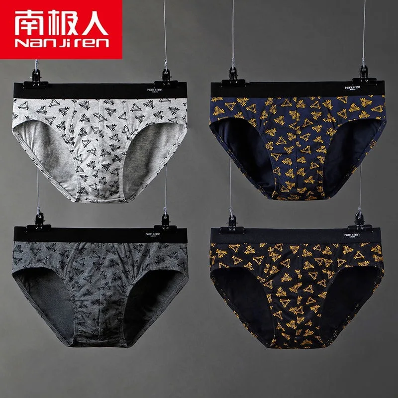 4PCS/LOT New Men Briefs Cotton Underwear Men's Panties Underpants Male Comfortable Panties Sexy Men Shorts Briefs Hot