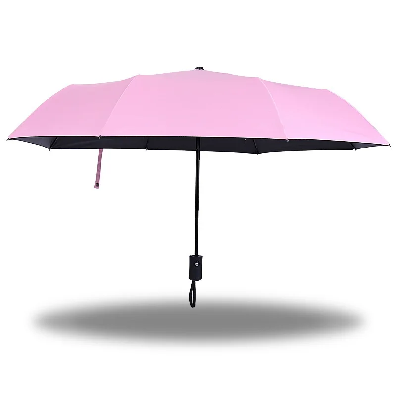 Автоматический зонт на солнечной батарее складной ручной 30% черный для мужчин и