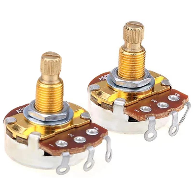 Shaft Full Metric Sized Control Pots A500K o Taper Potentiometers Pot for Electric Guitar Bass (Set of 4) | Спорт и развлечения