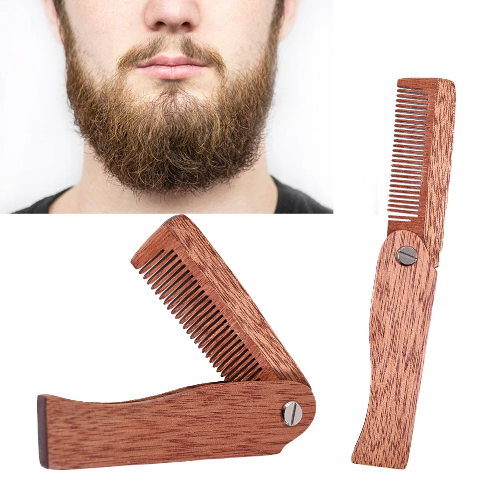 

Wooden Hair Comb Natural Sandalwood Comb for Beard Fold Pocket Comb Hair Brush Beard & Mustache Brush for Men Combs