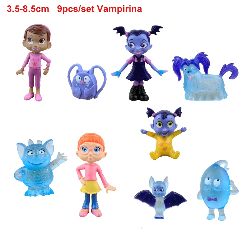 2019 Новый Хэллоуин 9 шт./компл. Junior Симпатичные Vampirina Девочек ПВХ подвижная фигурка