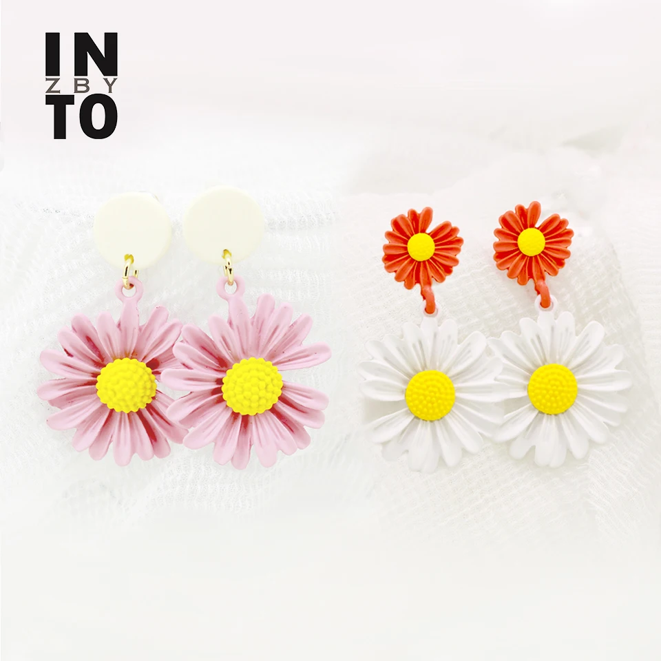 Женские серьги подвески в виде цветка стиле Kpop|Серьги-подвески| |