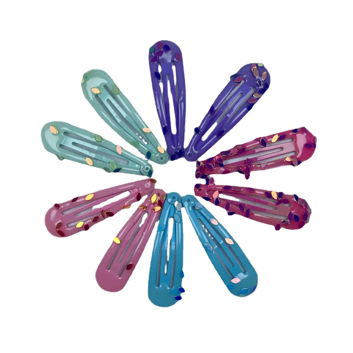 

10pcs/LOT 2021 New Women Girls Cute Colorful Waterdrop Shape Hairpins Hair Clips Barrettes Shinny Fashion Hair Accessories