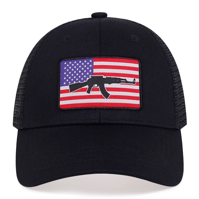 

Baseball Cap Men Cotton Dad Hat USA American Flag Unisex Hip Hop Mesh Hats Sport Caps Outdoor Breathable Golf Caps