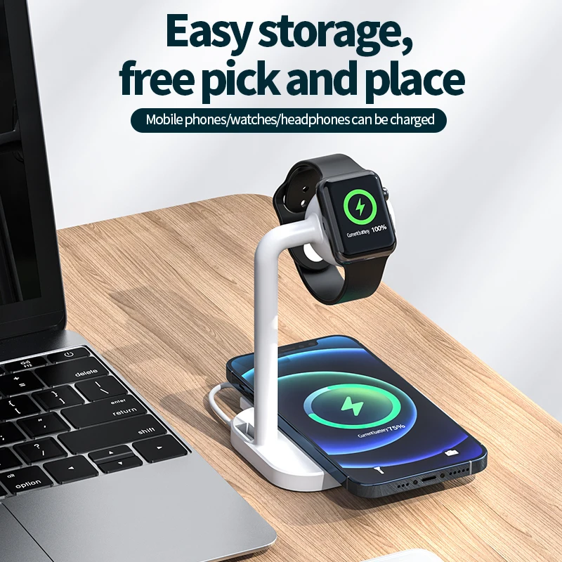2 в 1 зарядная подставка для iPhone 14 Pro Max 13 /Android/Apple