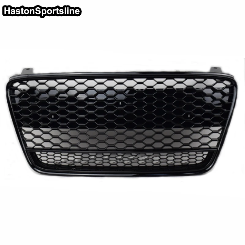 

R8 Modified Quatt Style Black Front Honeycomb Hood Center Grille Grill for Audi R8 2007-2013