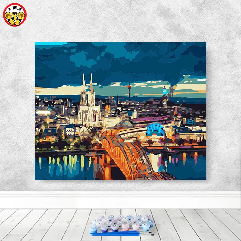 Картина по номеру художественная живопись номерам современный город | Дом и сад