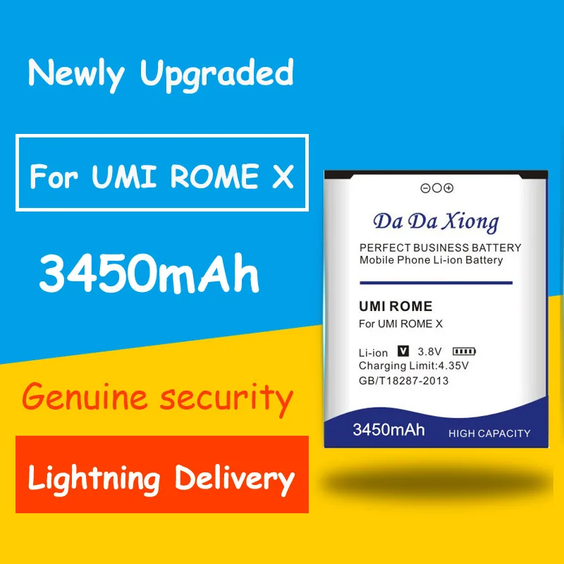 Бесплатная доставка Umi ROME 3450 мАч аккумулятор для UMI X ROMEX сменные батареи