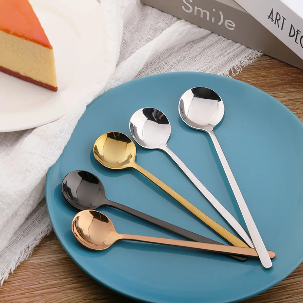 

Honey Spoons Coffee Mixing Spoon Salad Set Korea Soup Long Handled Teaspoon Scoop Gadget Kitchen Tools Accessoires