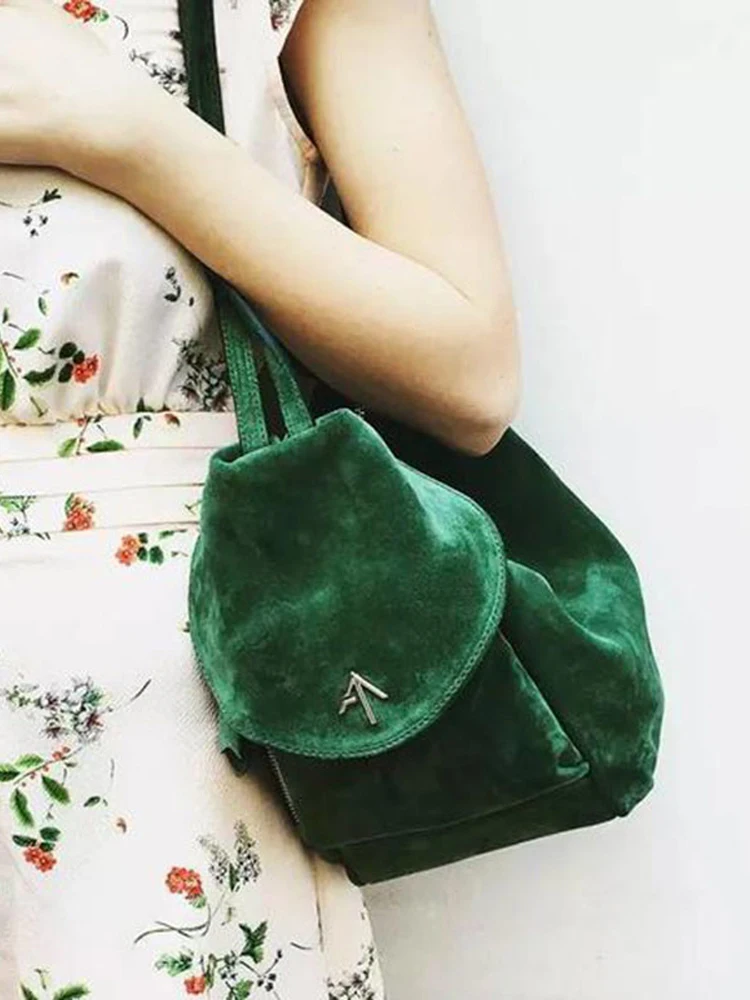 Genuine Leather Women's Backpack Academic Sanding Shoulder Bag Soft Fashion Casual | Багаж и сумки