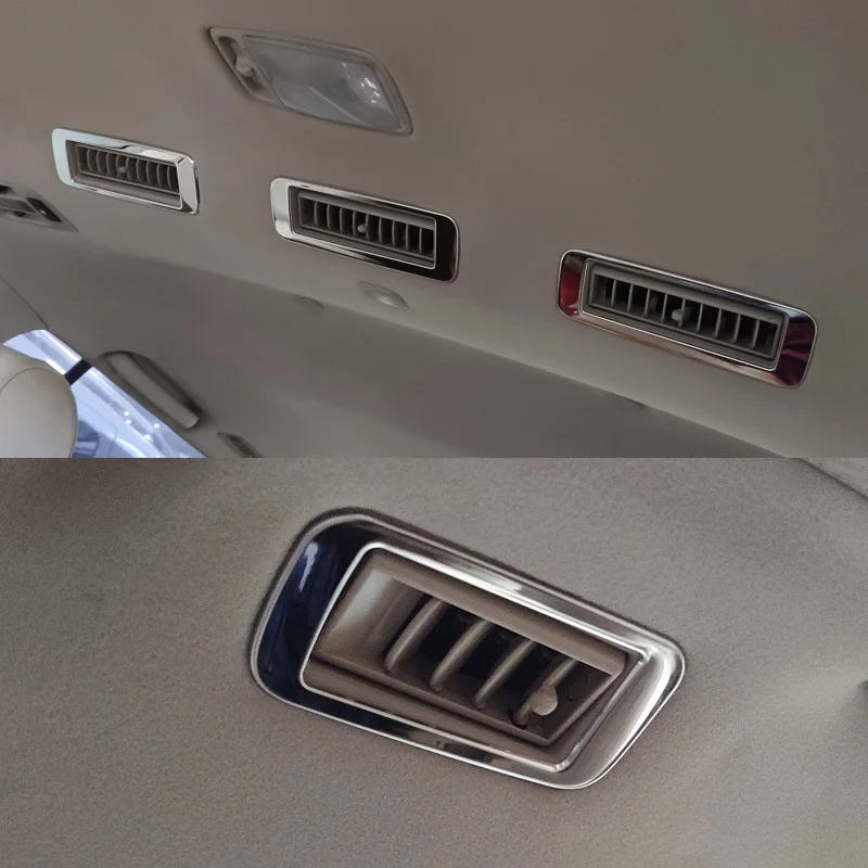 Хромированные накладки на дефлекторы вентиляции кондиционера в потолке из