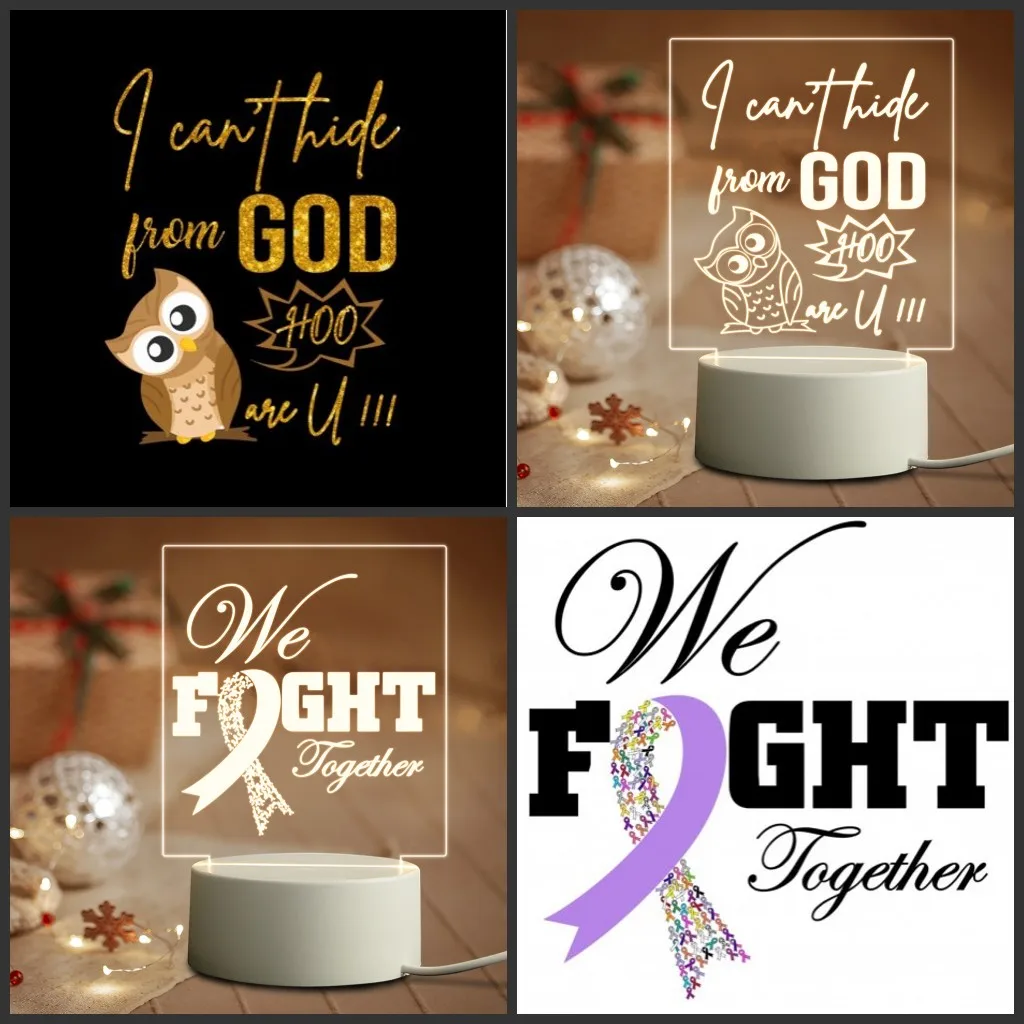 Personalized Custom Gifts 3D Night Light DIY Text Photo Lamp Wedding Anniversary Birthday Mother's Day Father's Gift | Лампы и