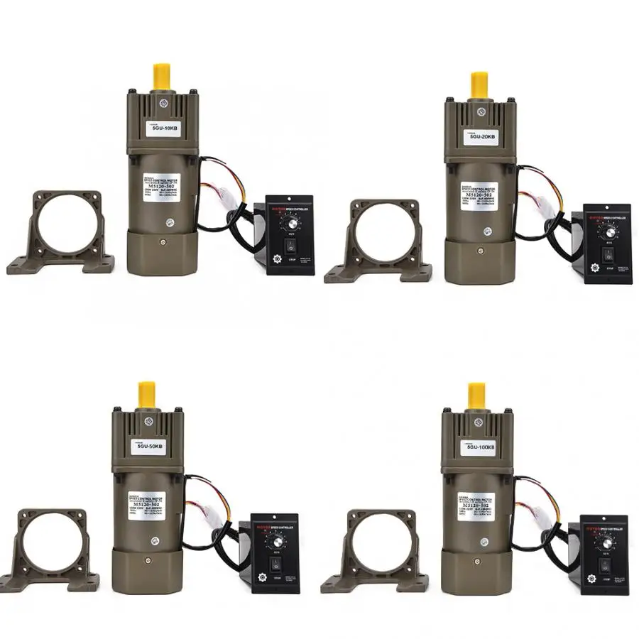 Редукторный двигатель однофазный регулируемый обратной скорости с коробкой