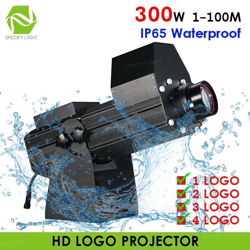 Наружный 300 Вт IP65 Водонепроницаемый карусель Gobo проектор с мультилоготипом