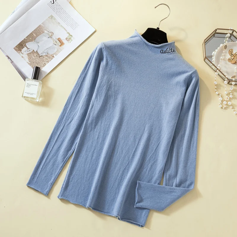 Женский мягкий свитер с вышивкой gkfnmt белый трикотажный джемпер длинным рукавом и