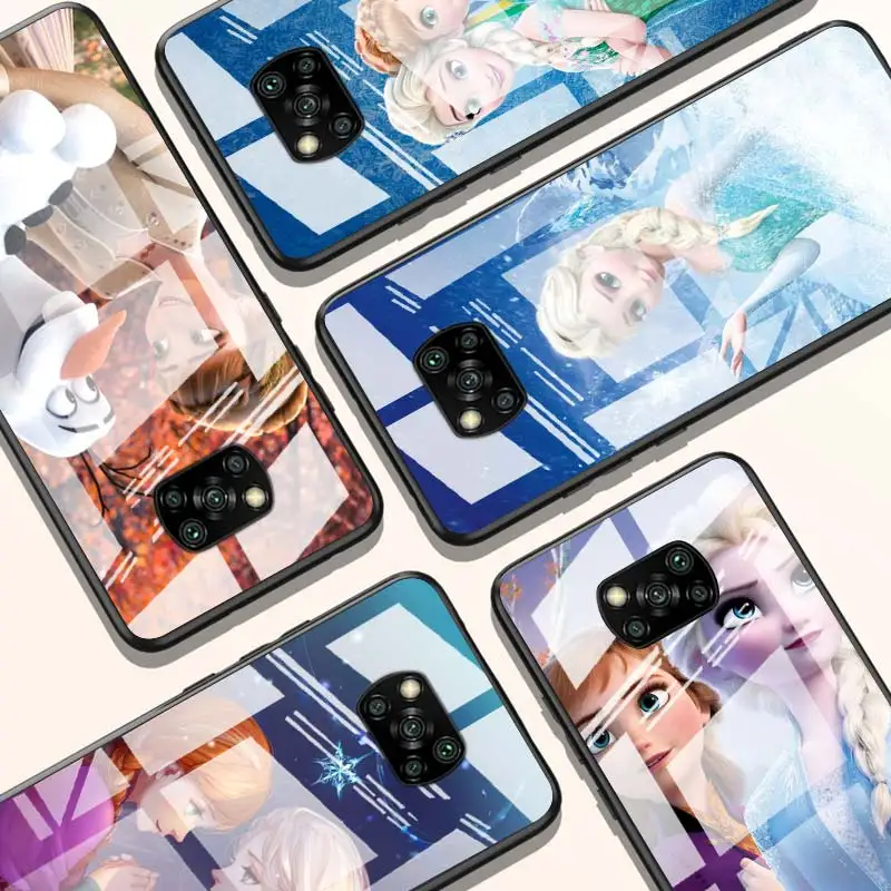 

Disney Princess Aisha Ann for Xiaomi POCO X3 NFC F3 M2 X2 F2 Redmi K30 Redmi Note 9 Pro Luxury Tempered Glass Phone Case