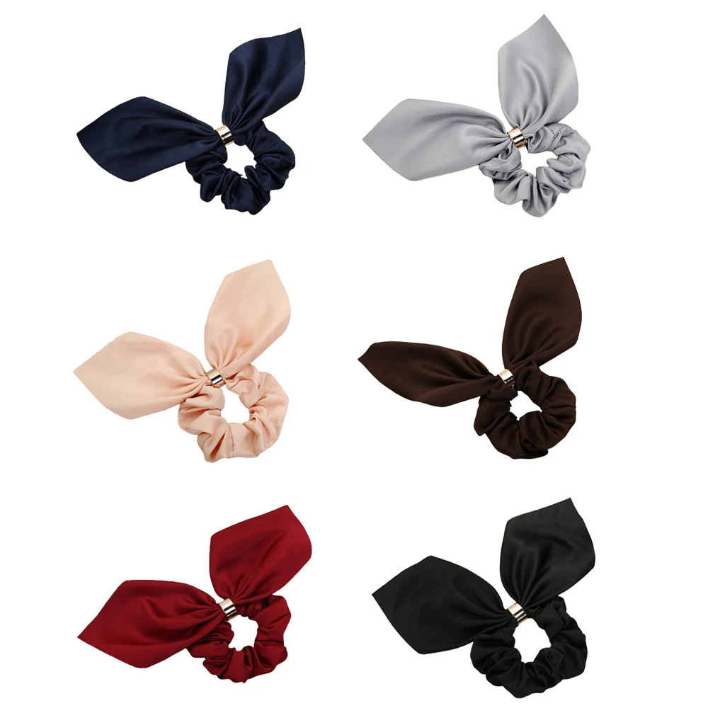

Womens Bowknot Hair Elastics Scrunchie Hair Bow Rope Ponytail Holder Bobbles