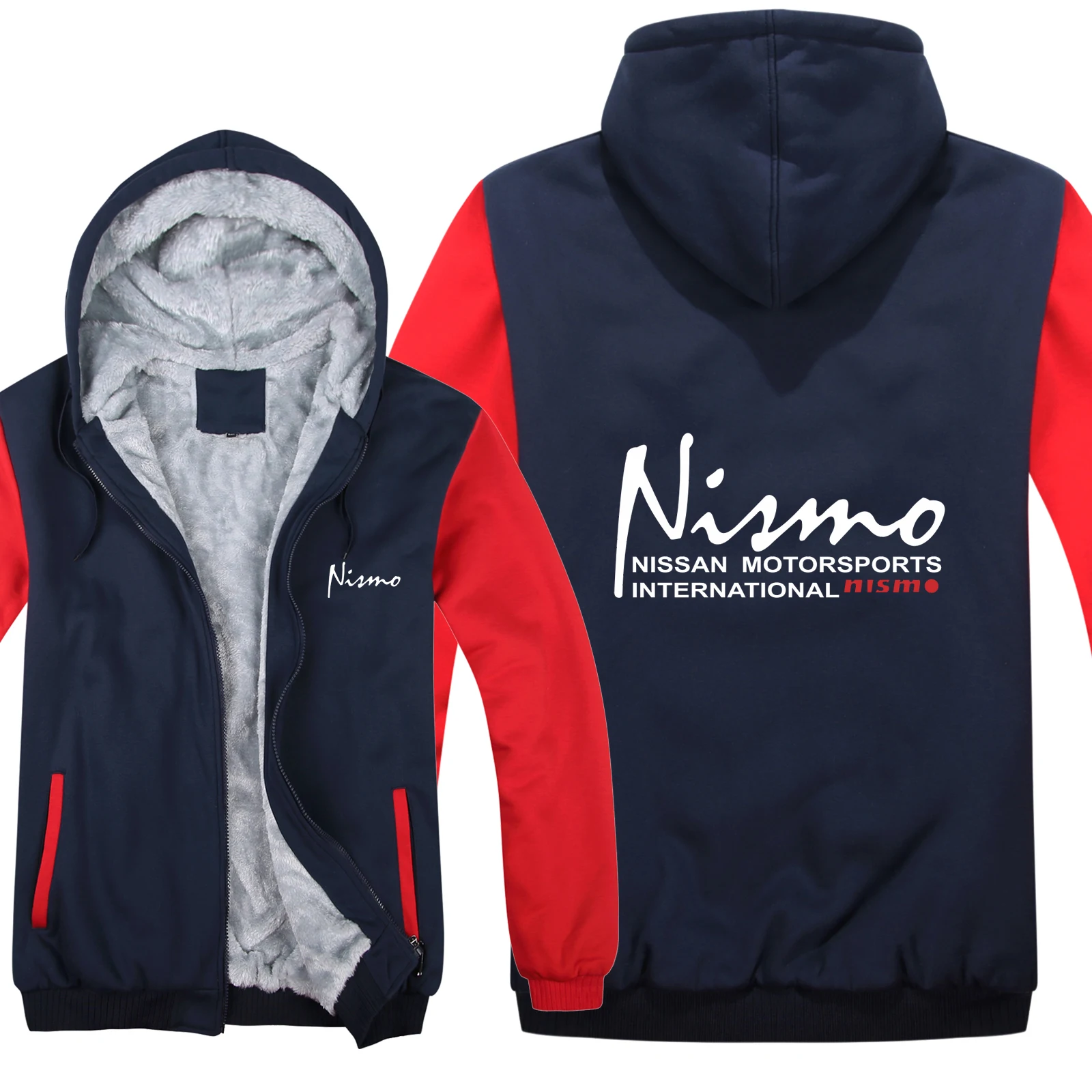 

2022 Winter Nissan Nismo Hoodies Mens Zipper Coat Fleece Thicken Nissan Nismo Sweatshirt Man Pullover