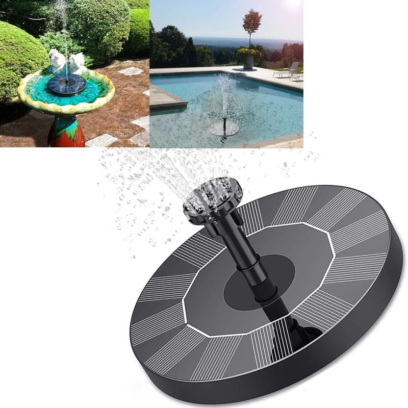 Пруд фонтан на солнечной батарее садовый декоративный уличный с питанием от