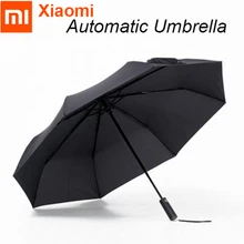 Автоматический зонт Xiaomi Mijia, алюминиевый зонт для мужчин и женщин, устойчивый к ветру и влаге, с защитой от УФ излучения, для зимы и лета